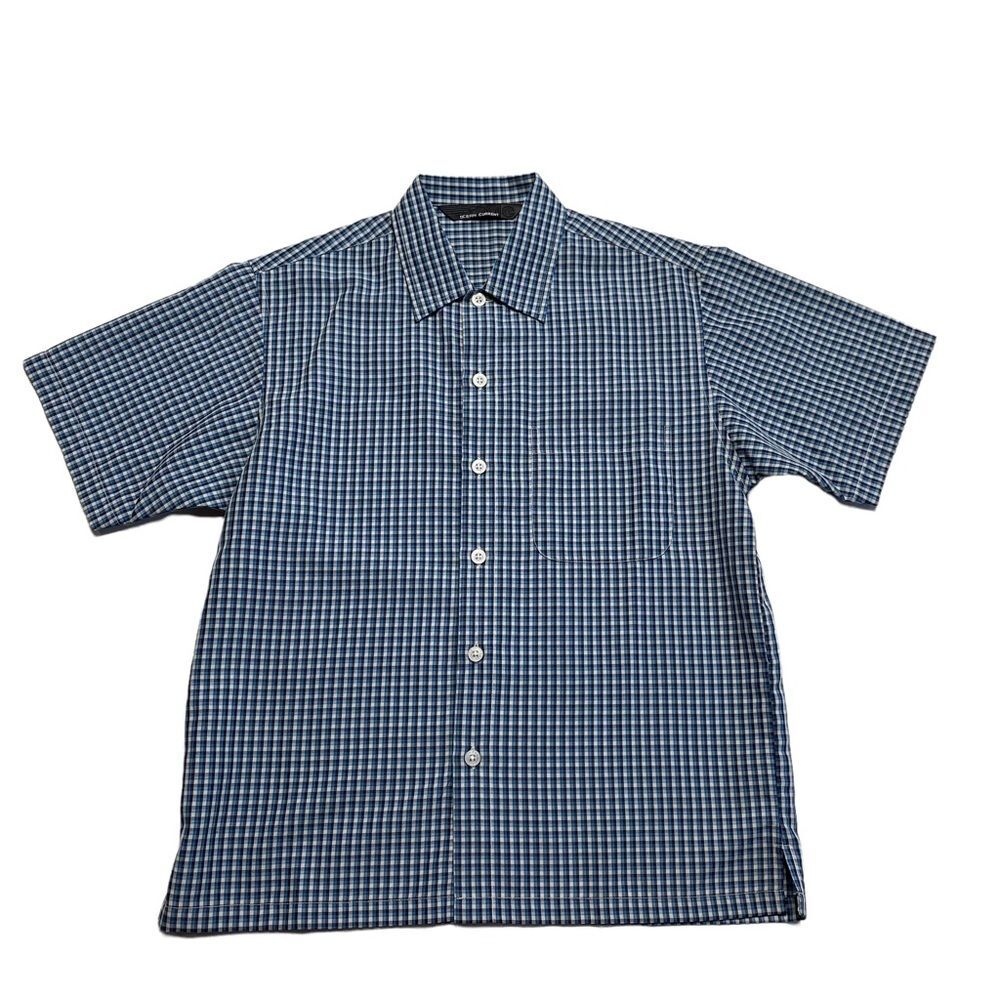 Ocean Current American Dream Check Shirt Blue White Men's Sz M